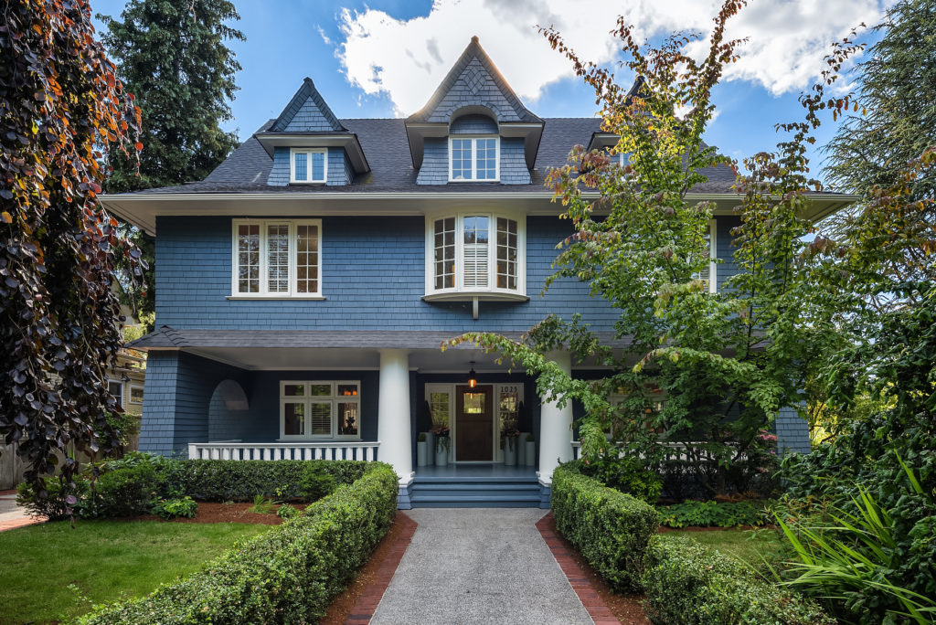 A newly painted historic home with exterior updates in Capitol Hill, Seattle, WA.