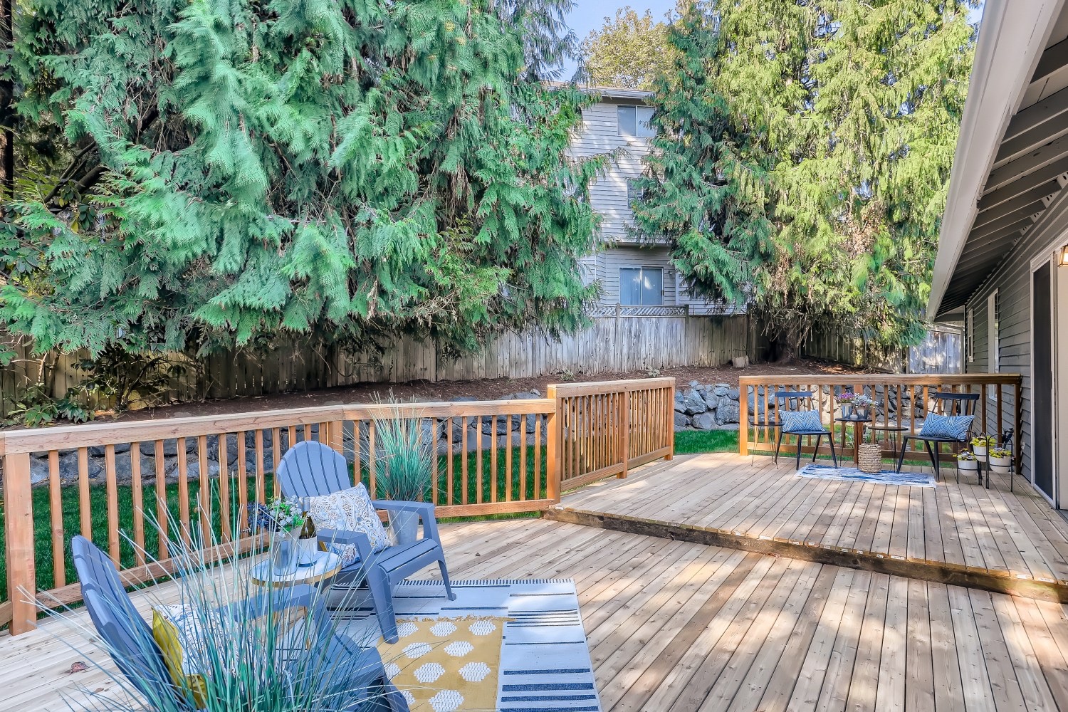 Backyard view of a home for sale in Bothell, WA