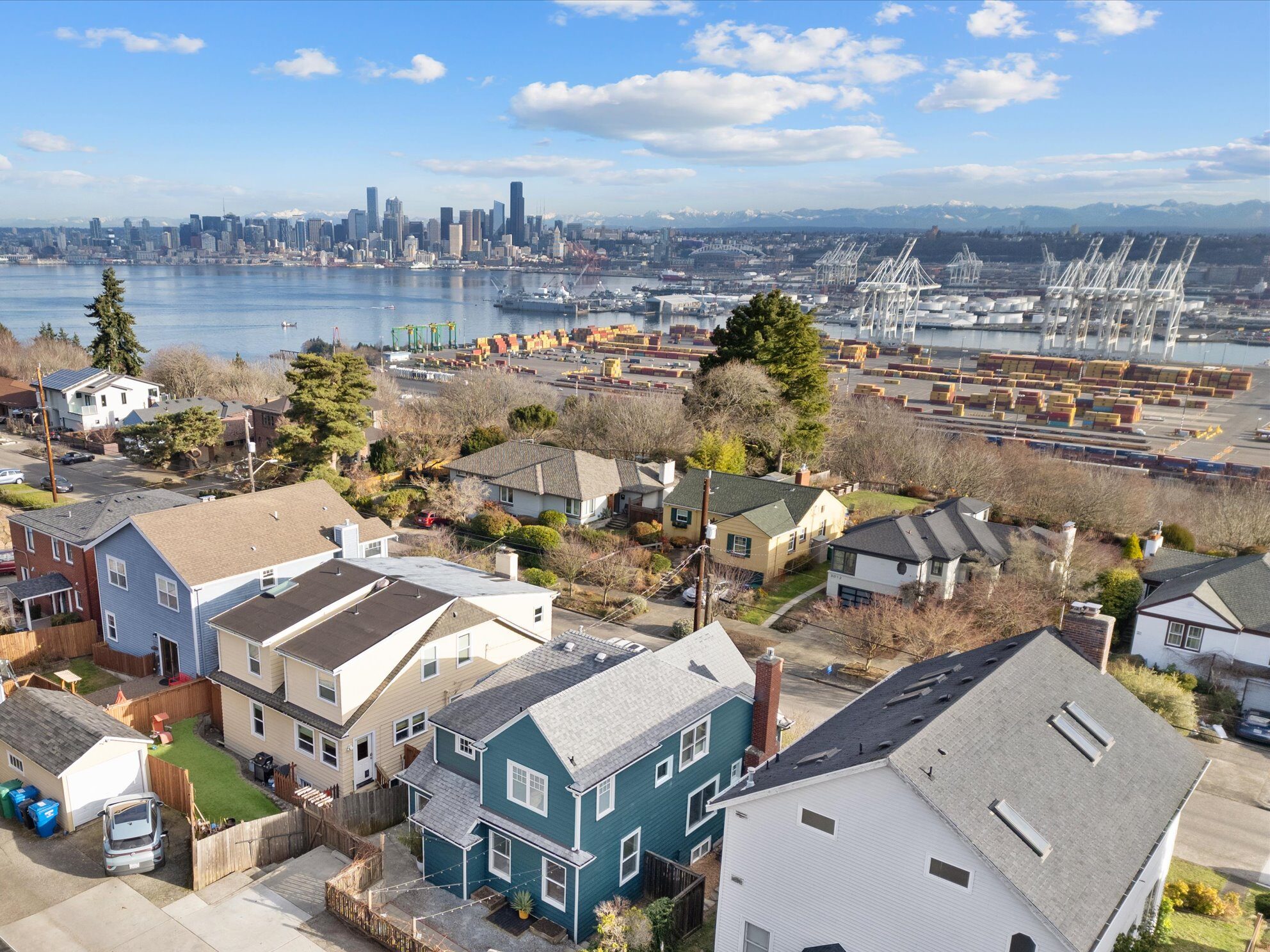 View of homes near Alki Beach, West Seattle
