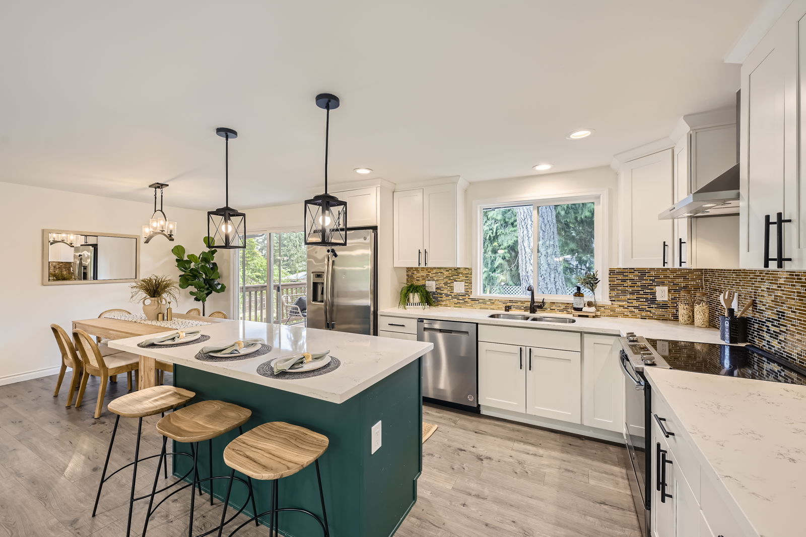 Kitchen with an island of a home for sale in Shoreline, WA